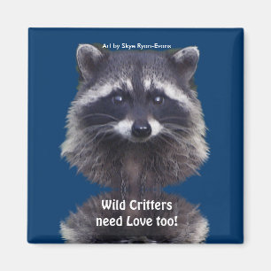 Niedliche Raccoon Wildlife Magnete