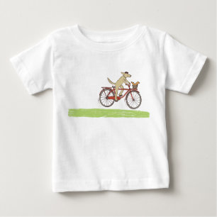Niedliche radfahrenhunde-und des Eichhörnchen-  Baby T-shirt