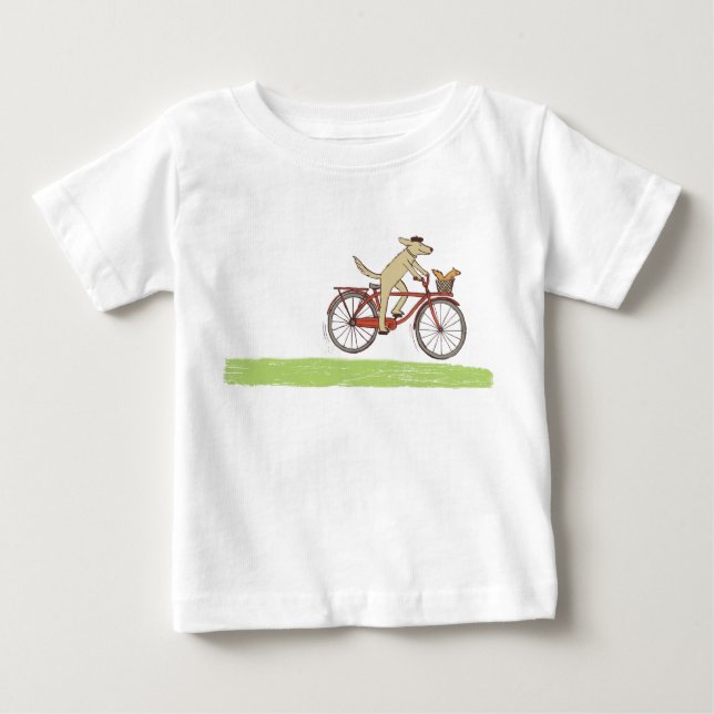 Niedliche radfahrenhunde-und des Eichhörnchen-| Baby T-shirt (Vorderseite)