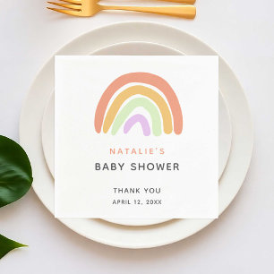 Niedliche Rainbow Baby Dusche Elegante Einfache Pf Serviette
