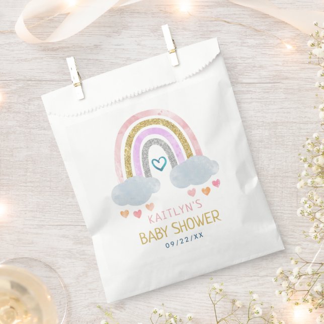 Niedliche Rainbow Baby Dusche Geschenktütchen (Ausgeschnitten)