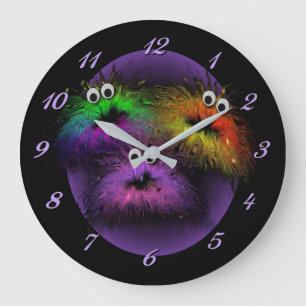 Niedliche Rainbow Critters Wall Clock Große Wanduhr