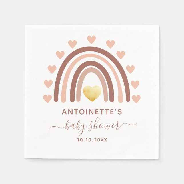 Niedliche Rainbow Custom Baby Dusche Serviette (Vorderseite)