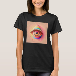 Niedliche Rainbow Eye Illustration Farbige Tränen  T-Shirt