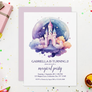 Niedliche Rainbow Fairytale Burgen von Bellinzona Einladung