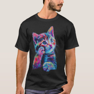 Niedliche Rainbow-Katze für Damen und Herren - Kat T-Shirt