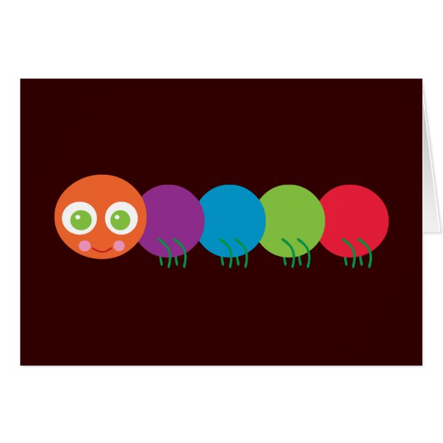 Niedliche Rainbow-Raupe (Vorderseite (Horizontal))