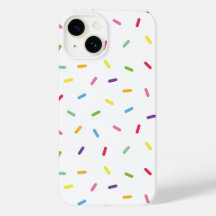 Niedliche Rainbow-Sprinkles auf weißem iPhone/iPad