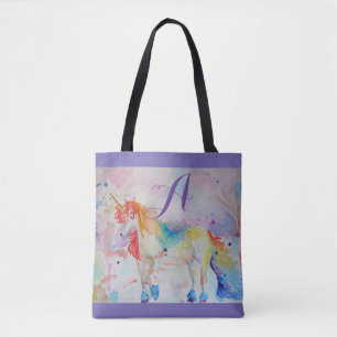 Niedliche Rainbow Unicorn Watercolor Girls anpassb
