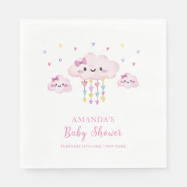 Niedliche Raindrop Sweetheart Babydusche Serviette