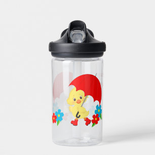 Niedliche Rainy Day Yellow Duck Blume Kid Trinkflasche
