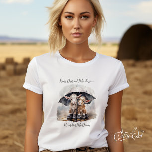 Niedliche Rainy-Day-Ziegen T-Shirt
