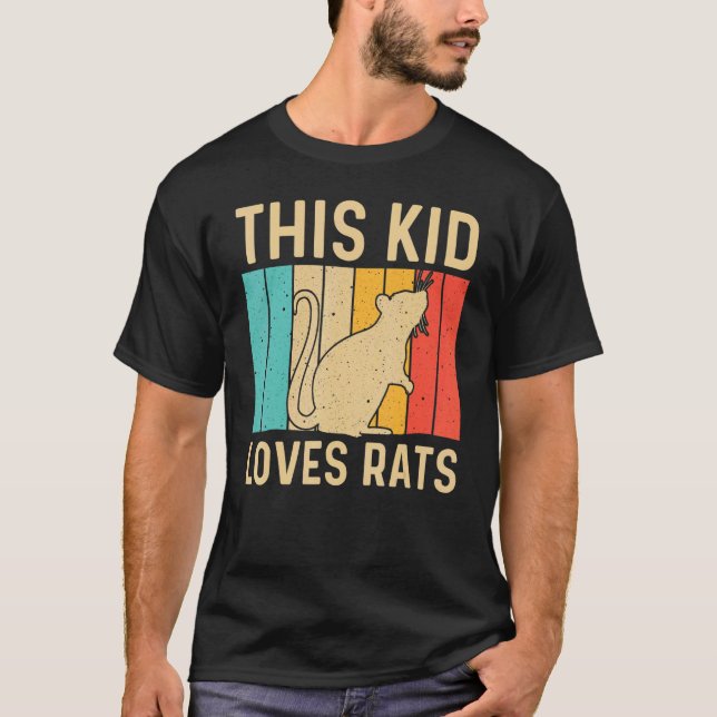 Niedliche Ratte für Kinder Jungen Mouse Rat Ratten T-Shirt (Vorderseite)