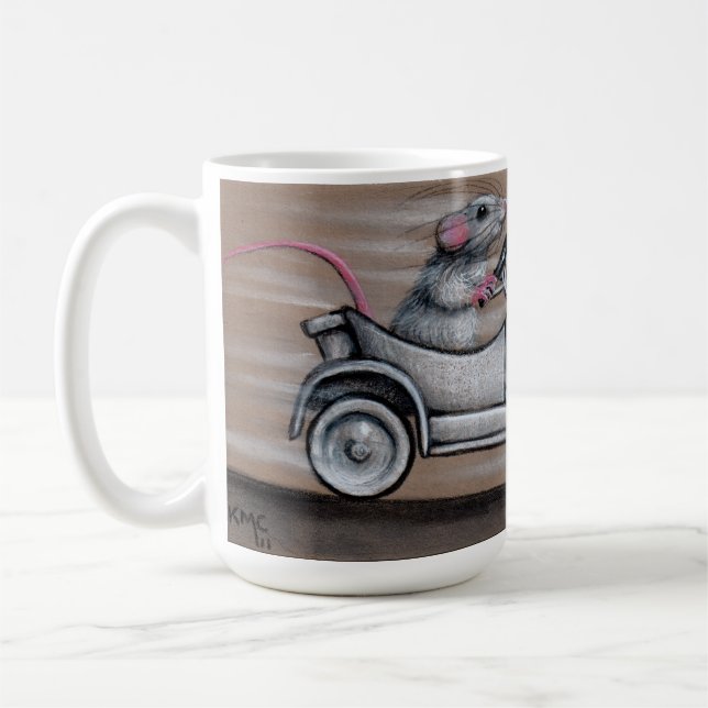 Niedliche Ratte in Auto Fülle 'äh oben! Kaffeetasse (Links)