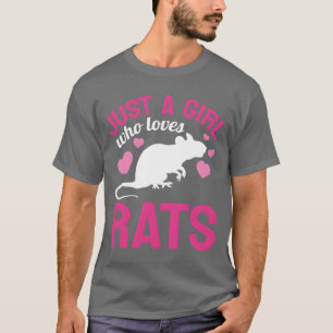 Niedliche Ratte Mädchen Vintage Tier T-Shirt