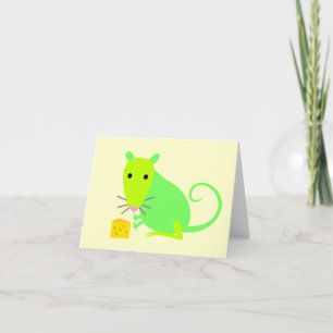 Niedliche Ratte Notecard Karte