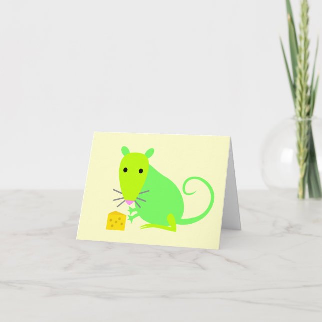 Niedliche Ratte Notecard Karte (Vorderseite)