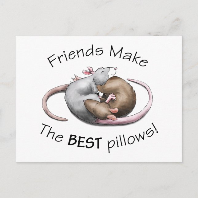 Niedliche Ratte Postkarte (Vorderseite)