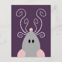 Niedliche Rattenkarte oder Mouse Post Card