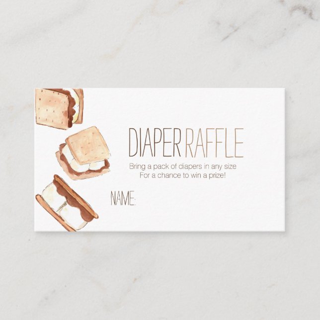 Niedliche Raucher Camping Babydusche Windelpreisli Begleitkarte (Vorderseite)