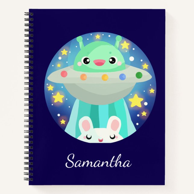 Niedliche Raumgestaltung und sonniges Kaninchen Notizbuch (Vorderseite)