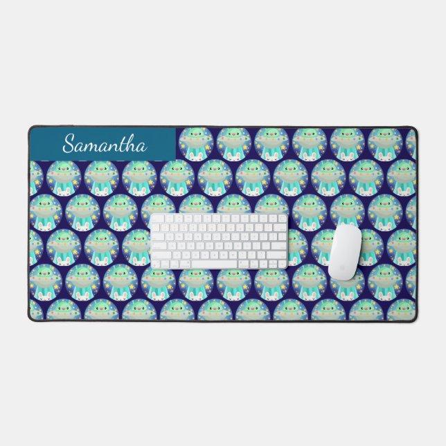 Niedliche Raumgestaltung und sonniges Kaninchen Schreibtischunterlage (Tastatur & Maus)