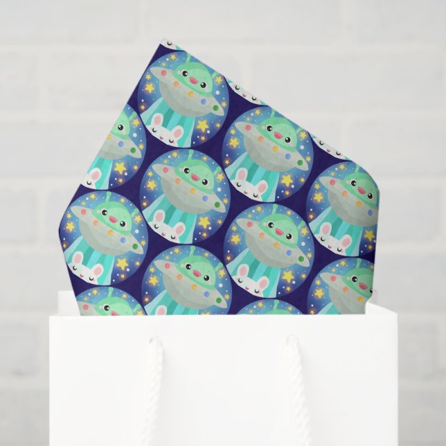 Niedliche Raumgestaltung und sonniges Kaninchen Seidenpapier (Geschenktüte)