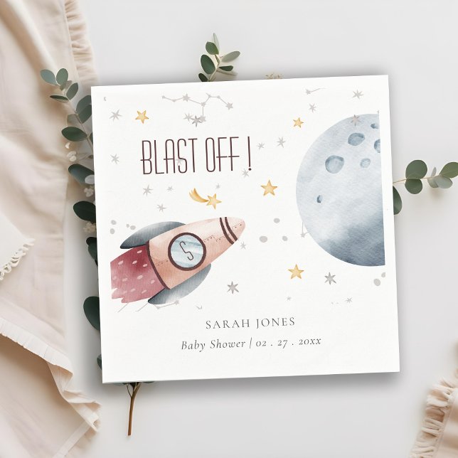 Niedliche Raumsonde Starry Planet Rocket Baby Dusc Serviette (Von Creator hochgeladen)