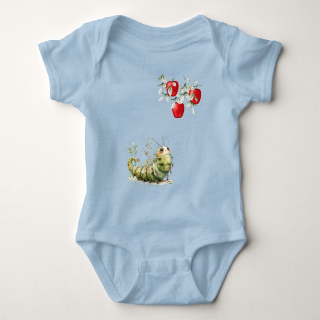 Niedliche Raupe Baby Strampler (Vorderseite)