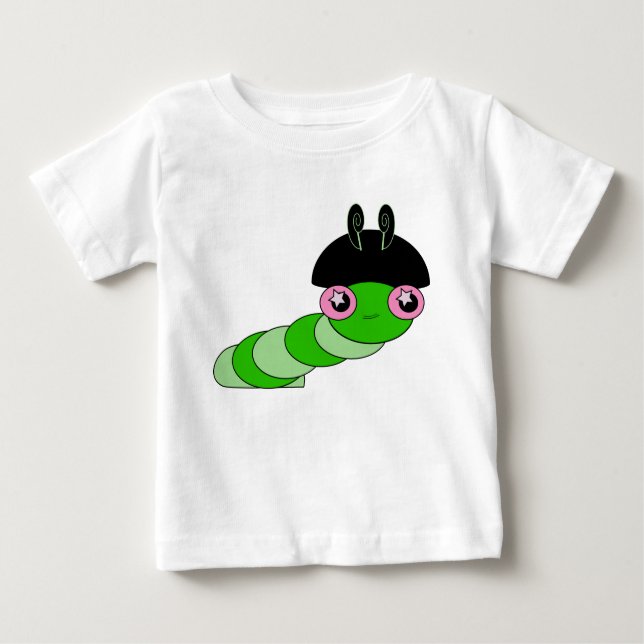 Niedliche Raupe Baby T-shirt (Vorderseite)
