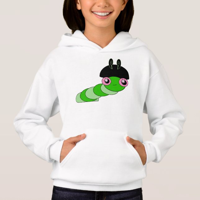 Niedliche Raupe Hoodie (Vorderseite)