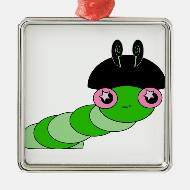 Niedliche Raupe Ornament Aus Metall (Vorne)