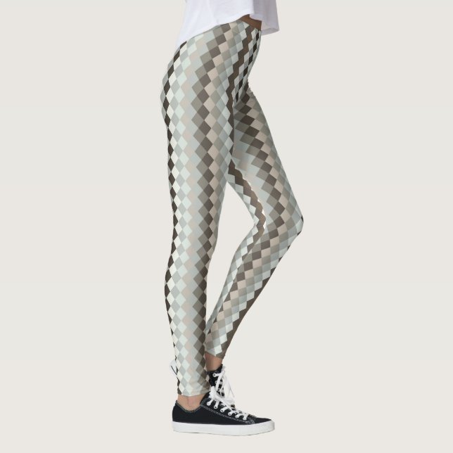 Niedliche Rauten-Muster-Leggings Leggings (Rechts)