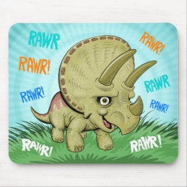 Niedliche RAWR-Triceratops Mousepad