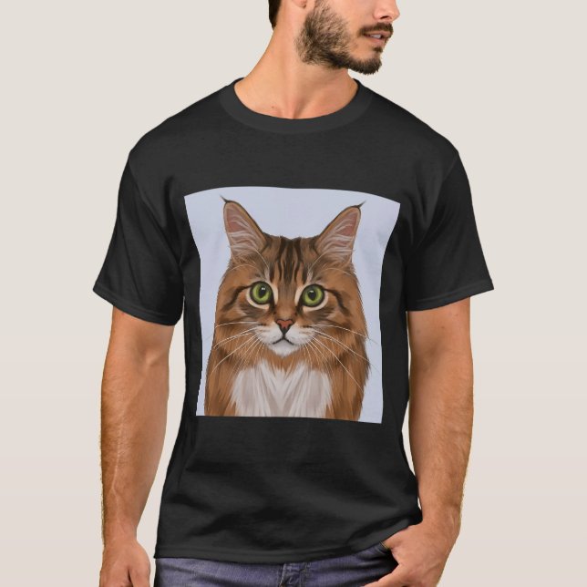 Niedliche realistische Tater Tot Cat T-Shirt (Vorderseite)