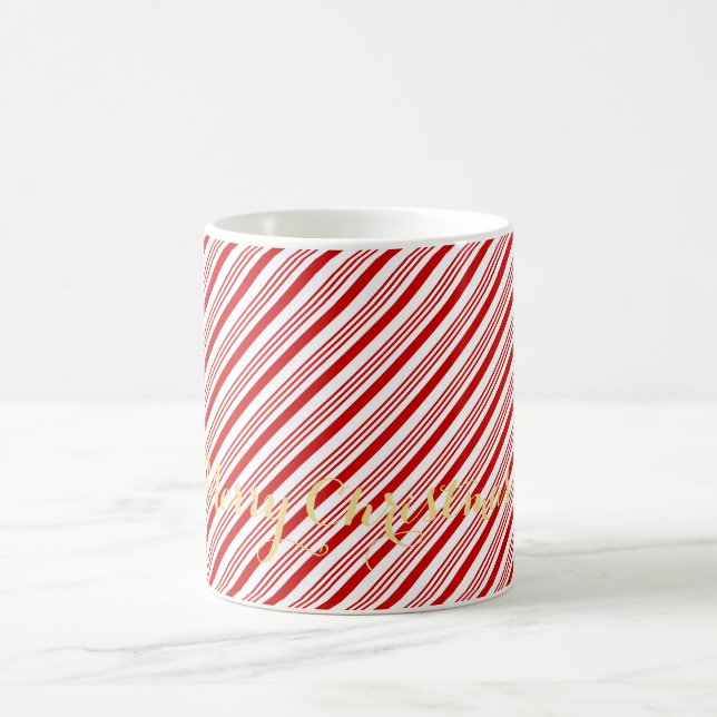 Niedliche Red Candy Strip Weihnachten Weihnachten  Kaffeetasse (Mittel)