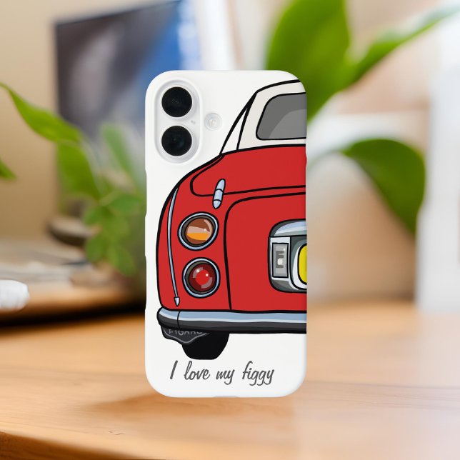 Niedliche Red Figaro Car Liebe meine Figgy Figarat Case-Mate iPhone Hülle (Cute red figaro phone case with space for your name. I love my figgy!)