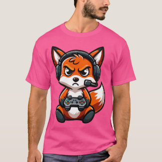Niedliche Red Fox Gamer Videospiele Funny Boys Gir T-Shirt