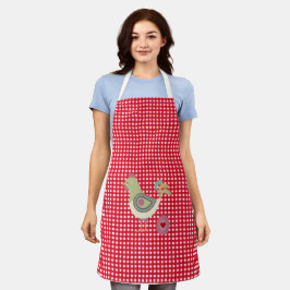 Niedliche Red Gingham Chicken Schürze