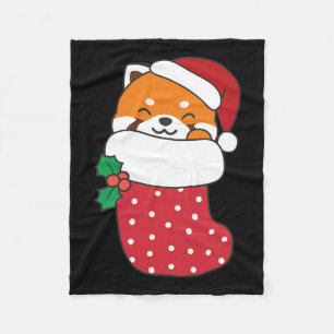 Niedliche Red Pandas zu Weihnachten Strümpfe für C Fleecedecke