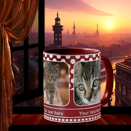 Niedliche Red Personalisiert Cat Foto Tasse