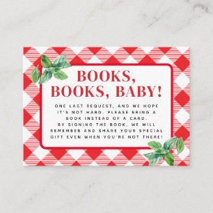 Niedliche Red White Slice Slice Baby Books Begleitkarte