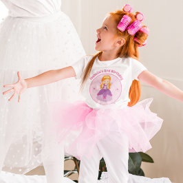 Niedliche Redhead Princess Custom Geburtstagsparty Kleinkind T-shirt