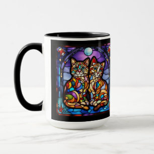 Niedliche Regenbogen-Kätzchen-Dekorative Tasse