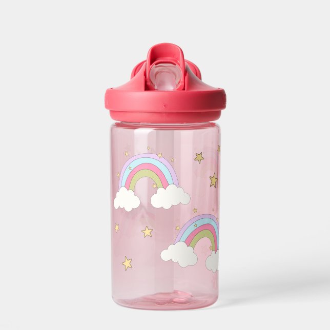 Niedliche Regenbogen-Stars Trinkflasche (Vorne)