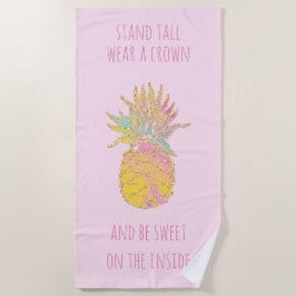 Niedliche Regenbogen-u. Goldananas ist- eine Strandtuch