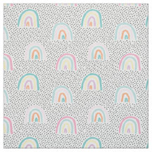 Niedliche Regenbogen und winzige Punkte in Pastell