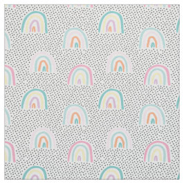 Niedliche Regenbogen und winzige Punkte in Pastell Stoff