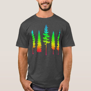Niedliche Regenbogenbäume T-Shirt