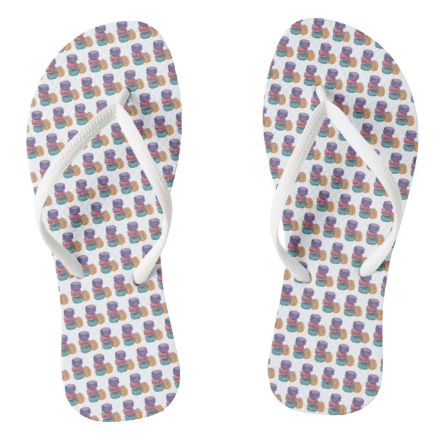 Niedliche Regenbogenfarben Flip Flops (Fußbett)